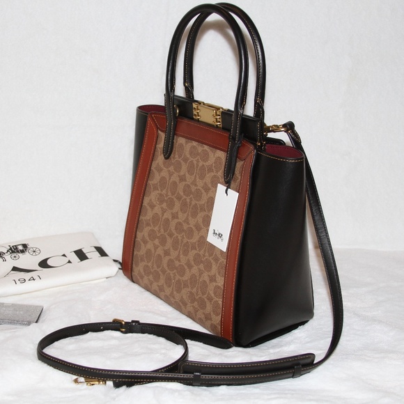 NWT COACH 1941 Troupe Tote in Signature Leather Purse Handbag - Picture 4 of 7